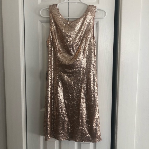 Lulus Rose Gold Sequin Dress - Picture 2 of 2
